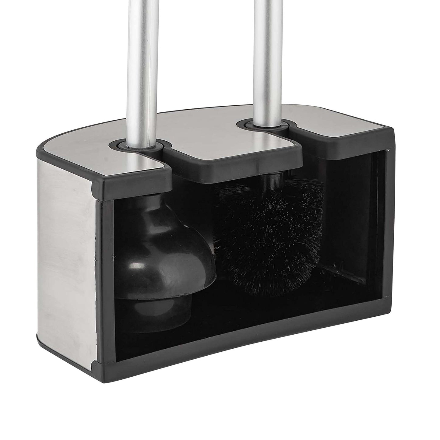 Bath Bliss 2-in-1 Toilet Brush and Plunger Set in Stainless Steel