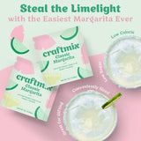 Craftmix Classic Margarita Cocktail & Mocktail Drink Mixer, Skinny Mixes - Water Flavoring Packets - Made With Real Fruit - Vegan, Low-Carb
