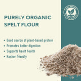 Fairhaven Mill Whole Grain Spelt Flour - USDA Organic Certified & Non-GMO - Nutty Flavor & High Absorption Rate for Artisan Breads, Pizza Crusts