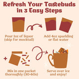 Craftmix Spiked Apple Cider Cocktail & Mocktail Drink Mixer, Skinny Mixes - Water Flavoring Packets - Made With Real Fruit - Vegan, Low-Carb