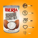 Iberia Lactose Free Evaporated Coconut Milk, 13.5 Fl Oz (Pack of 12)