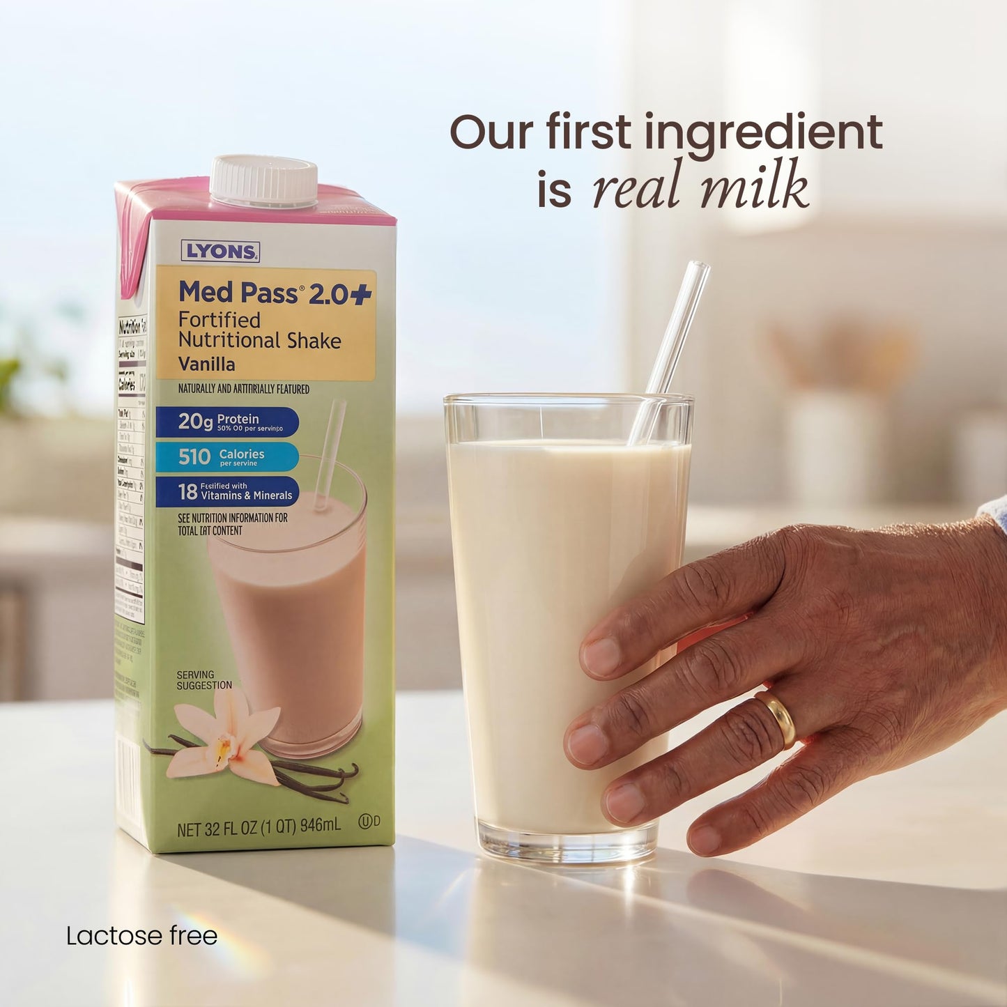 MED PASS 2.0 Fortified Nutritional Shake, Vanilla Flavor, High-Protein, Calorie-Forward Nutrition for Reduced Appetites, Vitamin and Mineral