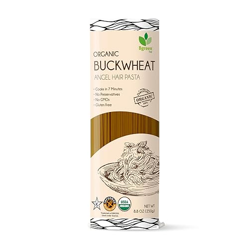 Big Green Organic Food- Organic Buckwheat Angel Hair Pasta, 8.8oz, Gluten-Free, Non-GMO (6)