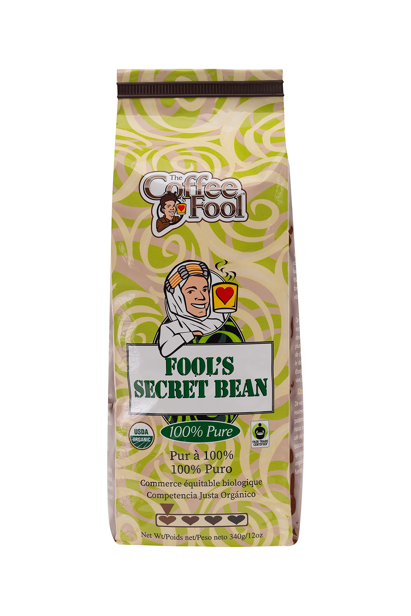 Coffee Fool's Organic Fair Trade Secret Bean (Coarse Grind)