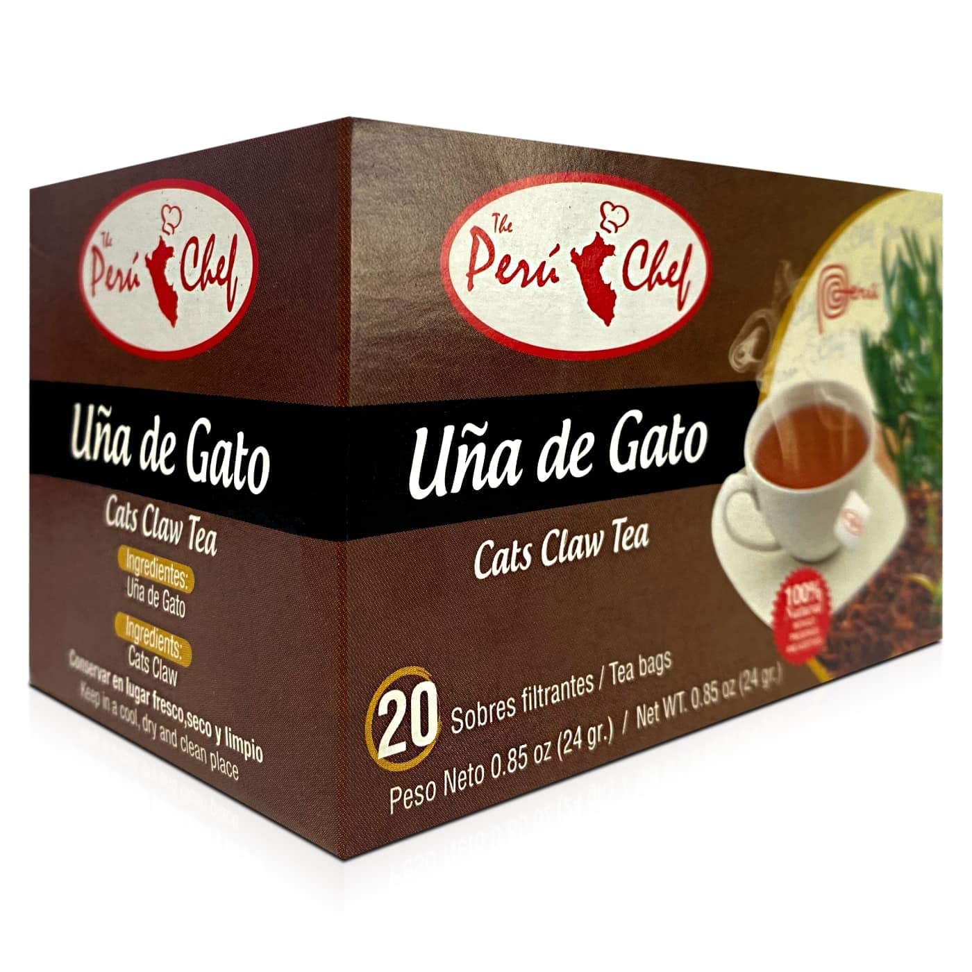Peruchef Te Una de Gato 60 sobres | 60 tea bags Cats claw Tea 3 Pack