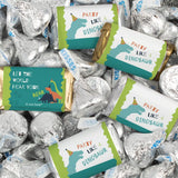 124 Pcs Dinosaur Kid's Birthday Candy Party Favors Wrapped Miniatures and Kisses (1.52 lbs)
