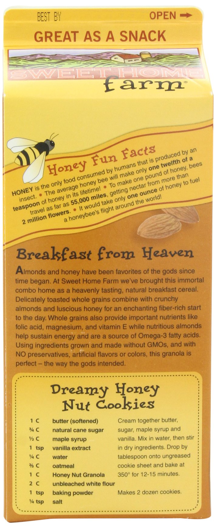Sweet Home Farm Honey Nut Granola with Almonds, 24-Ounce Cartons (Pack of 4)