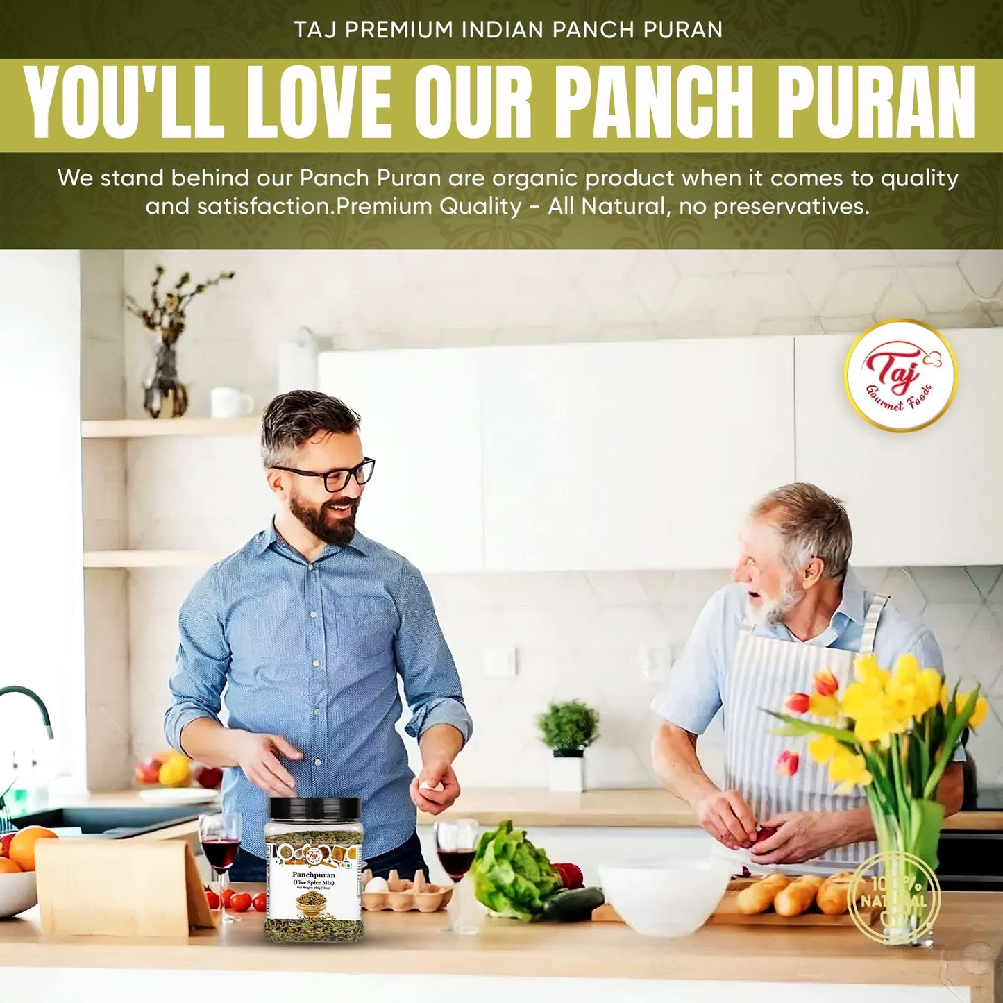 TAJ Premium Indian Panch Puran (5 Spice Blend), (3 Ounce)