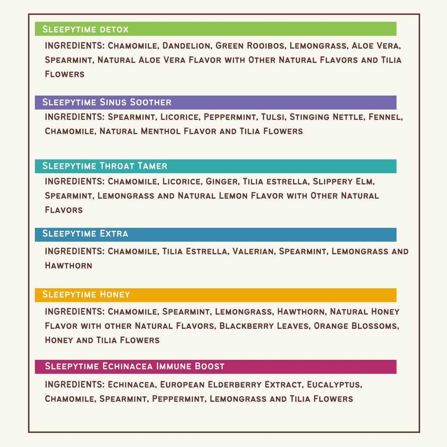 Celestial Seasonings Wellness Tea Sleepytime Variety Pack, Detox, Sinus Soother, Throat Tamer, Sleepytime Extra, Honey, Immune Boost, Caffeine Free