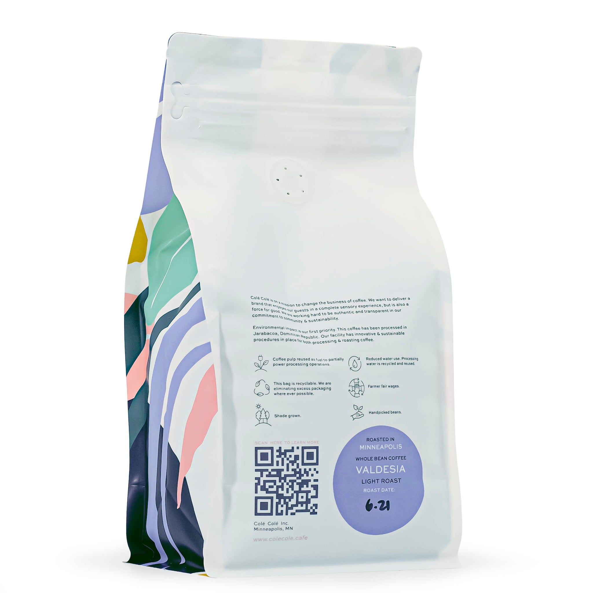 Colé Colé Handpicked Gourmet Coffee Beans from Valdesia, Dominican Republic, Light Roast Coffee Roasted in Minneapolis (500 gms)