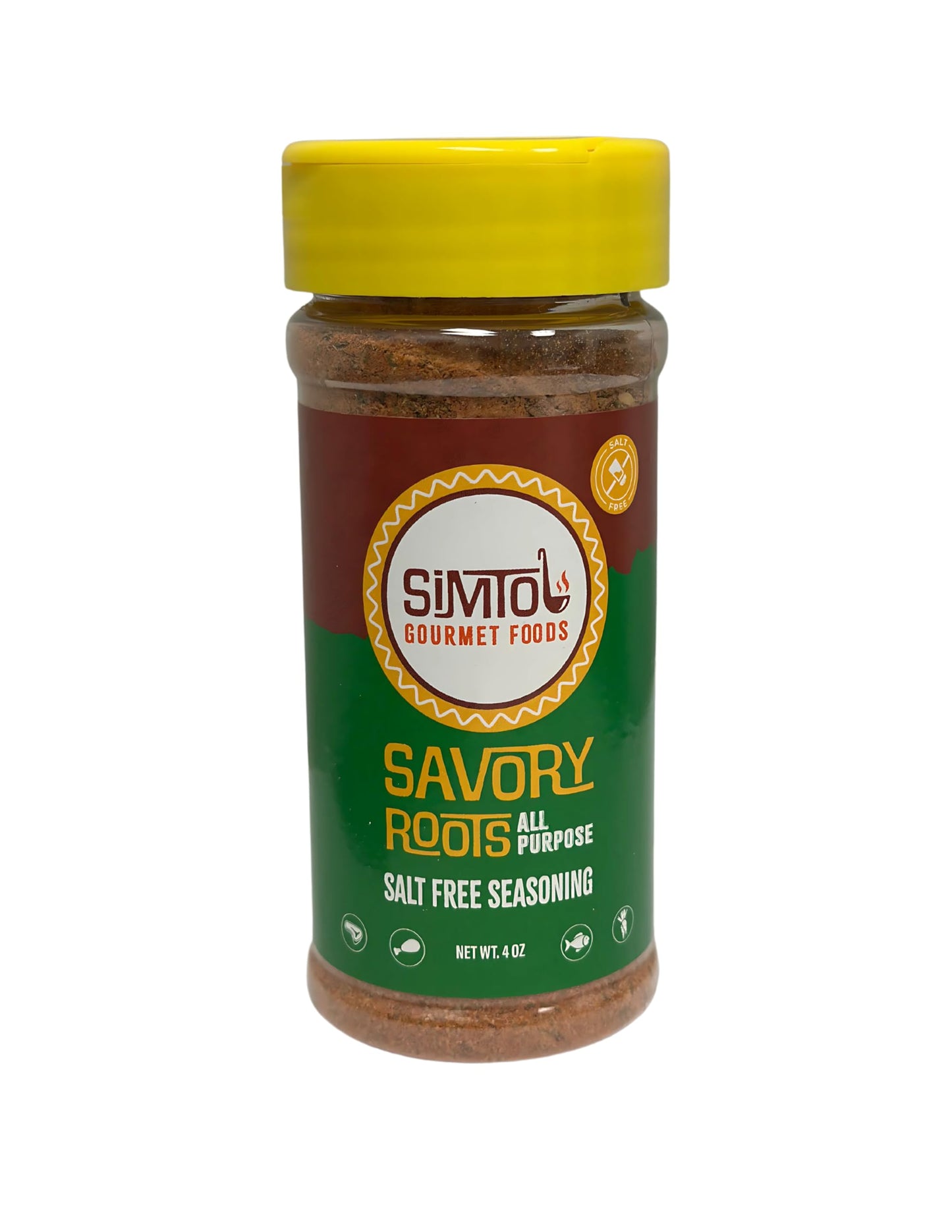 Simtol Foods Savory Roots All Purpose Salt Free Seasoning - Premium Sodium-Free Seasoning Blend for Meat, Veggies, Soups & More - Bold Flavor with No