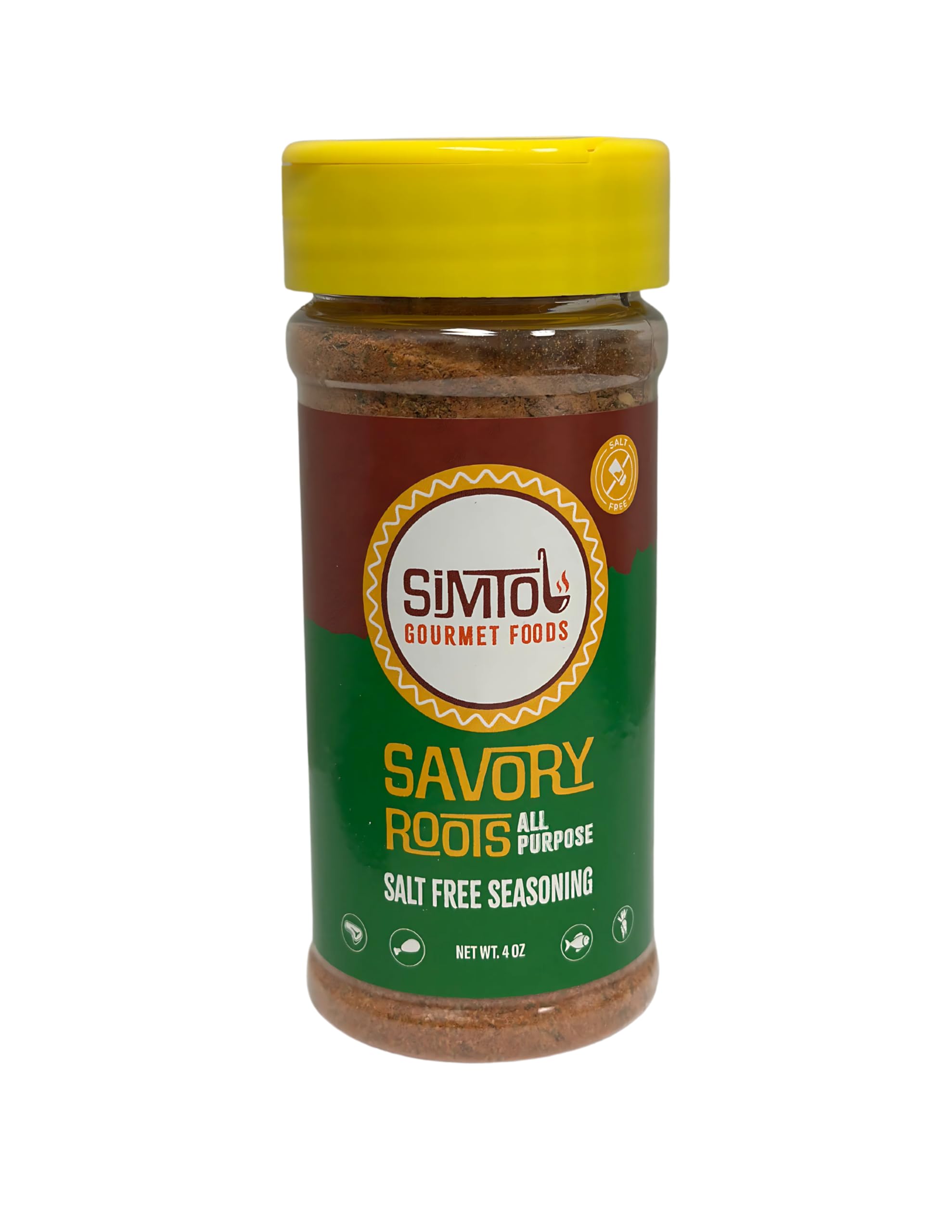 Simtol Foods Savory Roots All Purpose Salt Free Seasoning - Premium Sodium-Free Seasoning Blend for Meat, Veggies, Soups & More - Bold Flavor with No