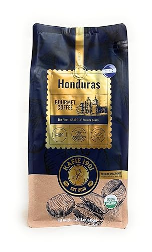 Kafie 1901 Honduras Organic Coffee - 1 lb Whole Bean - Single Origin, Specialty Grade, Small-Batch Roasted in Miami