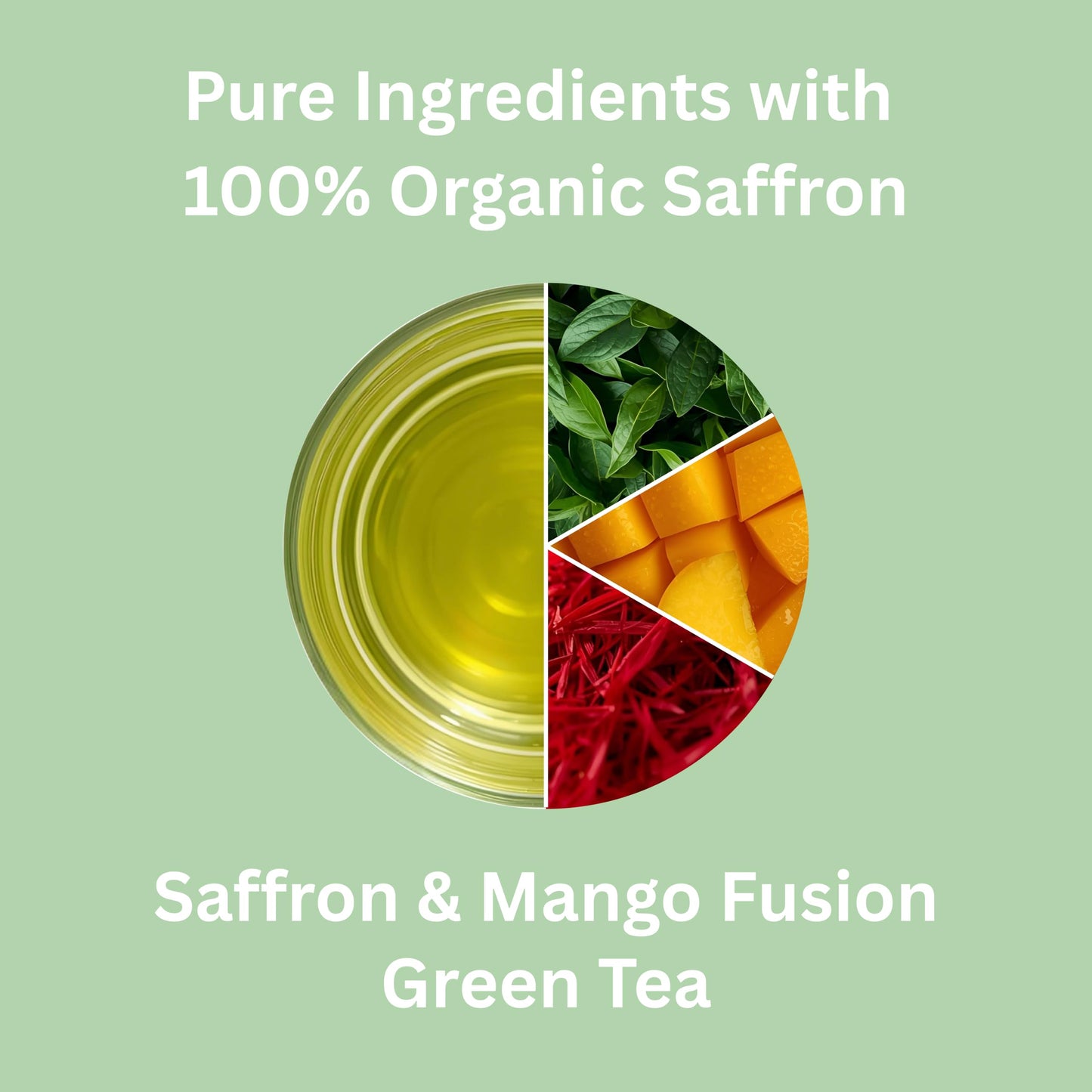 Taja Saffron Tea - Saffron & Mango Fusion Green Tea, Mood Boosting, Detox, Revive and Refresh Blend, Caffeinated | Gluten Free | Kosher, 20 Tea Bags