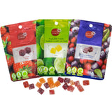 Little Jasmine All Natural Fruit Jelly Candy Variety Pack, Vegan, Gluten Free Snacks (3 Bags 1.8 oz Each- Strawberry, Cranberry & Blueberry, Lime)