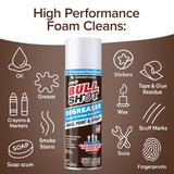 Bull Shot Degreaser Pro, Foaming Degreaser & Grime Remover, Heavy-Duty, AS SEEN ON TV, Residue-Free, Shake, Point & Spray, Emulsifies Grease, Oil