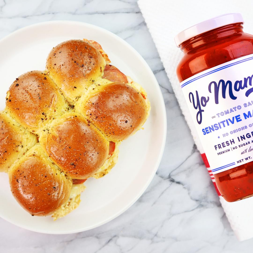 Yo Mama's Foods Sensitive Marinara Pasta Sauce | (3) 25 Ounce Jars | No Sugar Added, Low Carb, Gluten Free, Paleo Friendly, and Made with Fresh