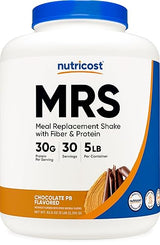 Nutricost Meal Replacement Shake Powder (Chocolate Peanut Butter) 5 LBS - 30g of Protein with Fiber, GMO-Free, Gluten-Free, 30 Servings