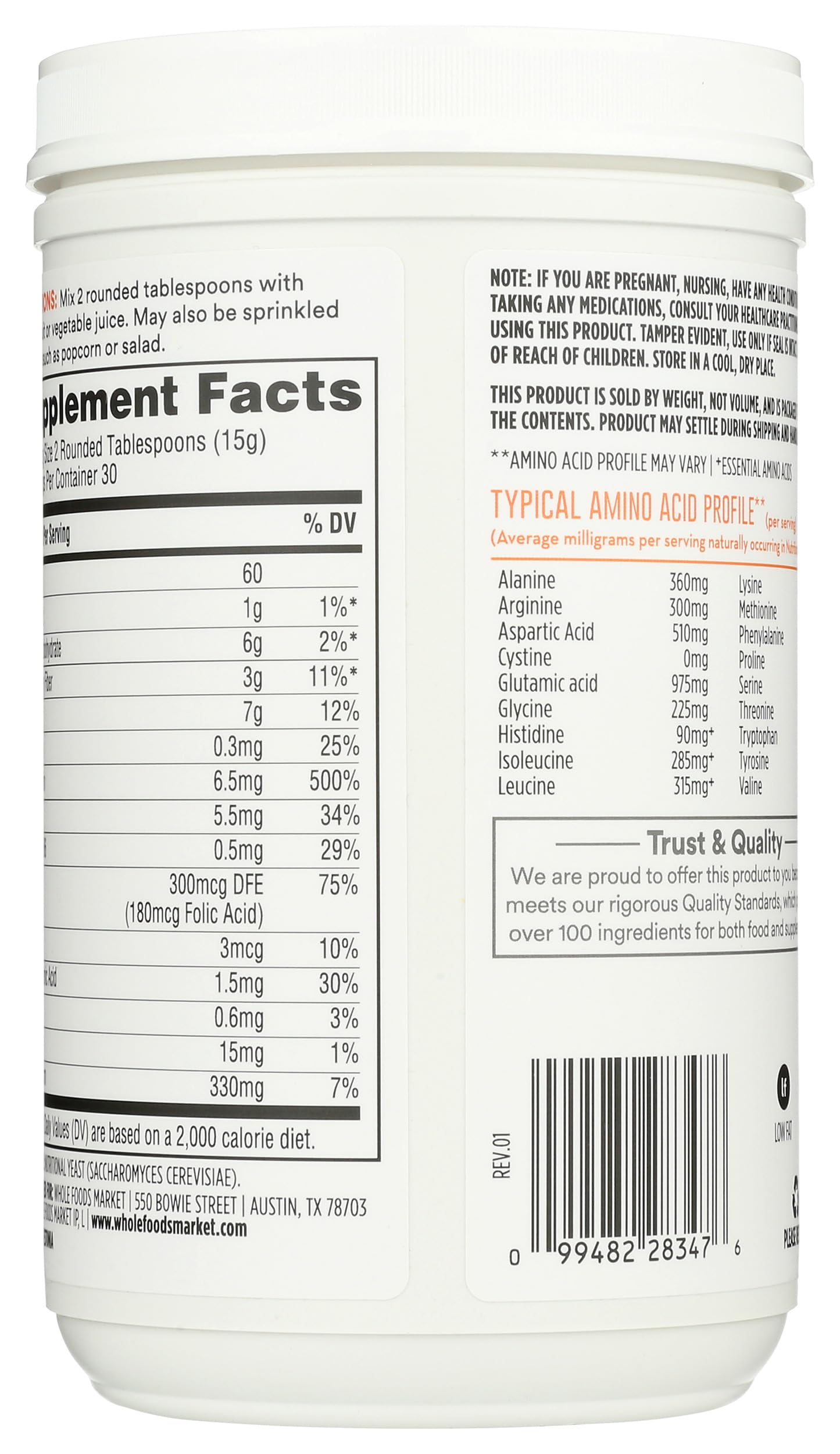 365 by Whole Foods Market, Nutritional Yeast, 15.9 Ounce
