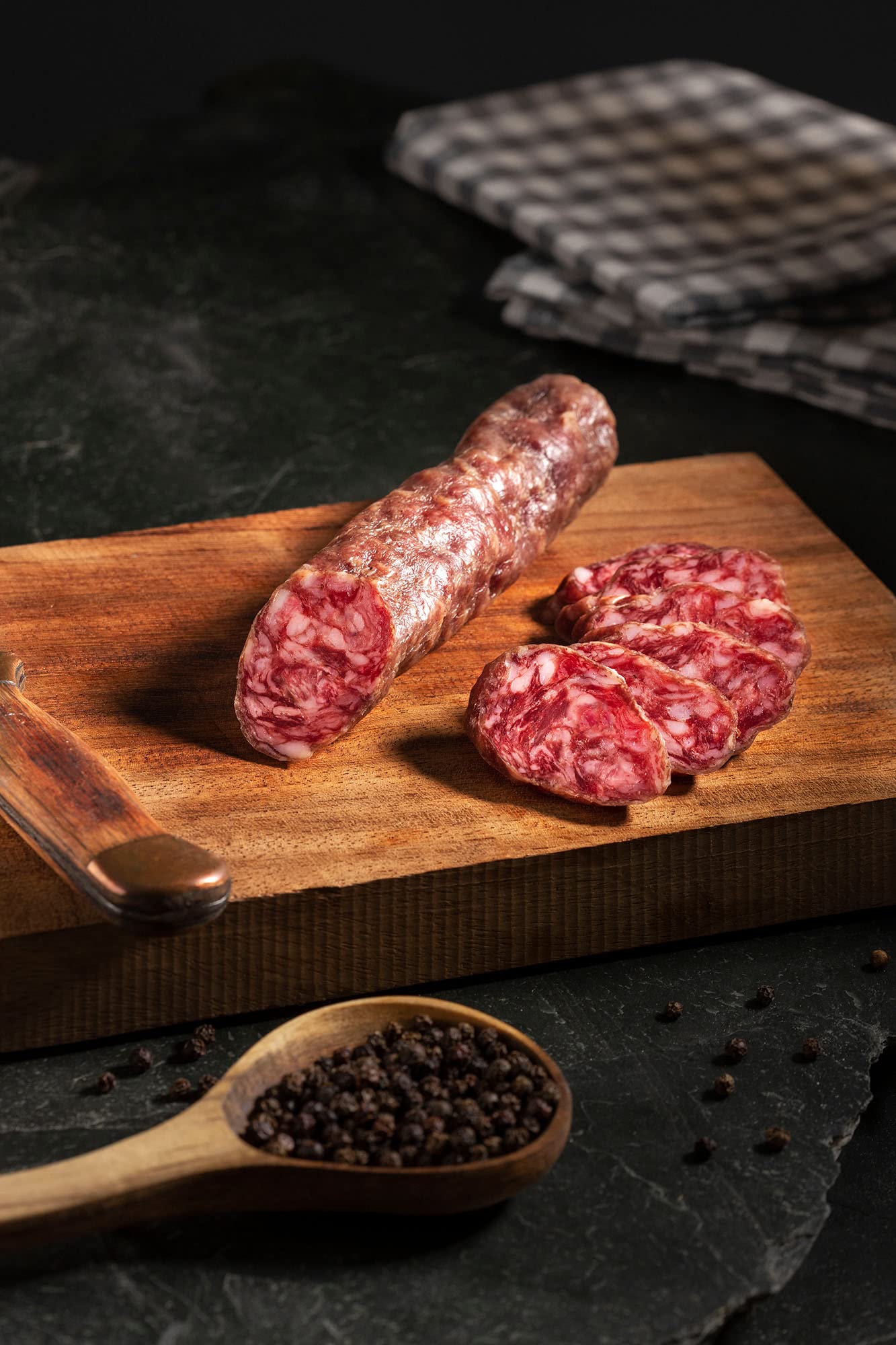 Fermin Salchichon- Dry-Cured Iberico Sausage, 7 oz | Premium Spanish Charcuterie Made with Iberico Pork