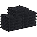 Nywele Silver Living Bleach Proof 6 Towels Black, 16" x 27"| Pack of 6 | Perfect for Salon Use | Bleach Safe Salon Towels