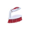Superio Grout Brush, Dish Brush, Shower Scrubber Cleaning Brush, Stiff Bristles, Comfort Grip Handle,Red Brush Cleaner for Kitchen, Bathroom, Shower