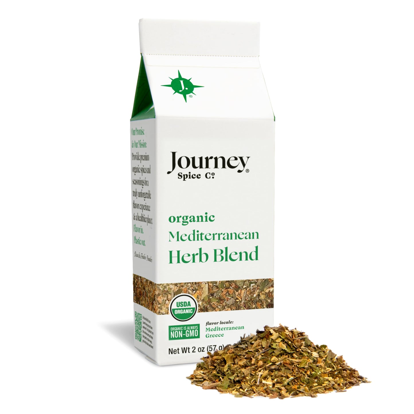 Organic Mediterranean Herb Blend by Journey Spice Co. | Gourmet Spice Seasoning Blend for Chicken, Pork, Vegetables, Tzatziki Sauce, Vegetables