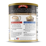 Caffe D’Vita Sugar Free French Vanilla Cappuccino Mix - Instant Cappuccino Mix, Gluten Free, No Cholesterol, No Hydrogenated Oils, 99% Caffeine Free