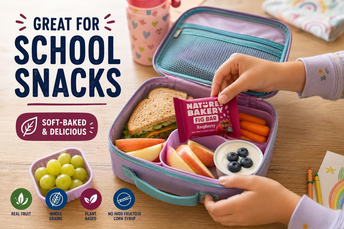 Nature’s Bakery Fig Bars Variety Pack, 19 Count - Apple Cinnamon, Original Fig, Blueberry & Raspberry - Soft-Baked Snack Bars for On-the-Go