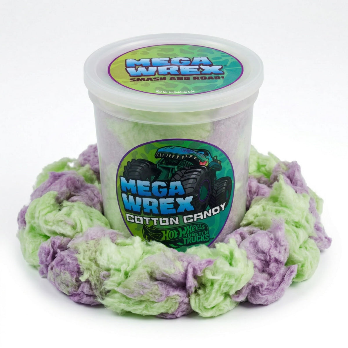 Hot Wheels Monster Trucks Mega Wrex Cotton Candy 1.75 oz Pack of 1)