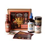 Melinda’s TKO Wing Recipe Kit - Championship Flavor Set with Japanese BBQ Sauce, Chipotle Pepper Sauce, Heath Riles Garlic Jalapeño Rub, and Recipe