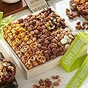 Broadway Basketeers Birthday Gift Basket - Premium Healthy Gourmet Nuts Gift Basket with Assorted Nut Tray - Happy Birthday Snacks for Men, Women