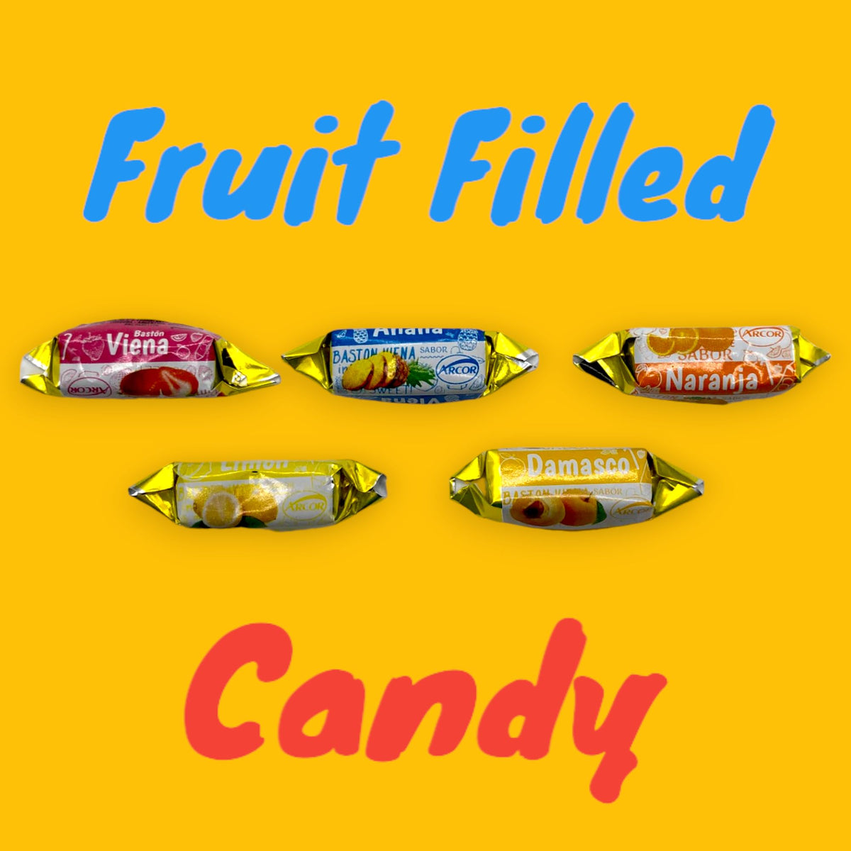 Vienna Fruit Filled Assorted Hard Candy-1.5 lbs Individually Wrapped