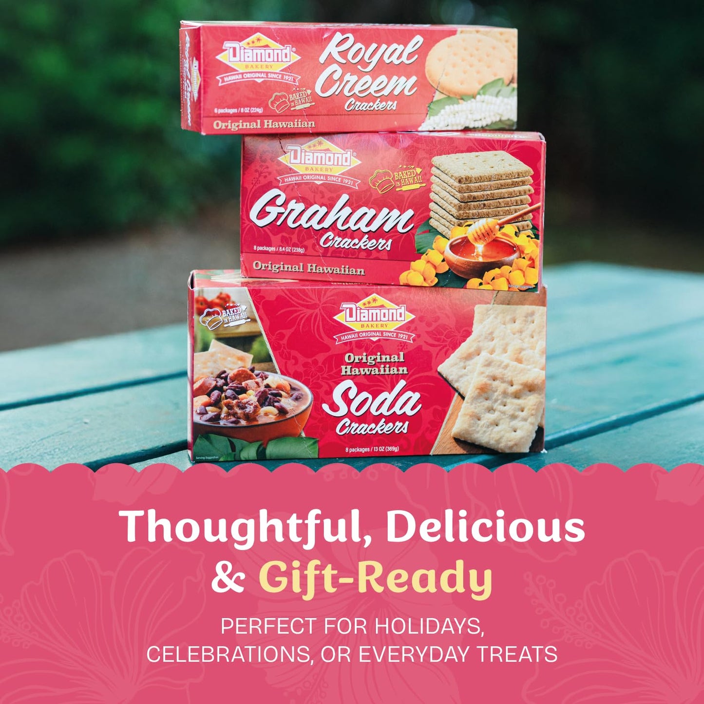 Diamond Bakery Hawaiian Guava Biscuits - Locally Made Crunchy Sweet Biscuits with Guava Flavor, 12oz, 3-Pack (Each 4oz Bag Contains 4 Servings)
