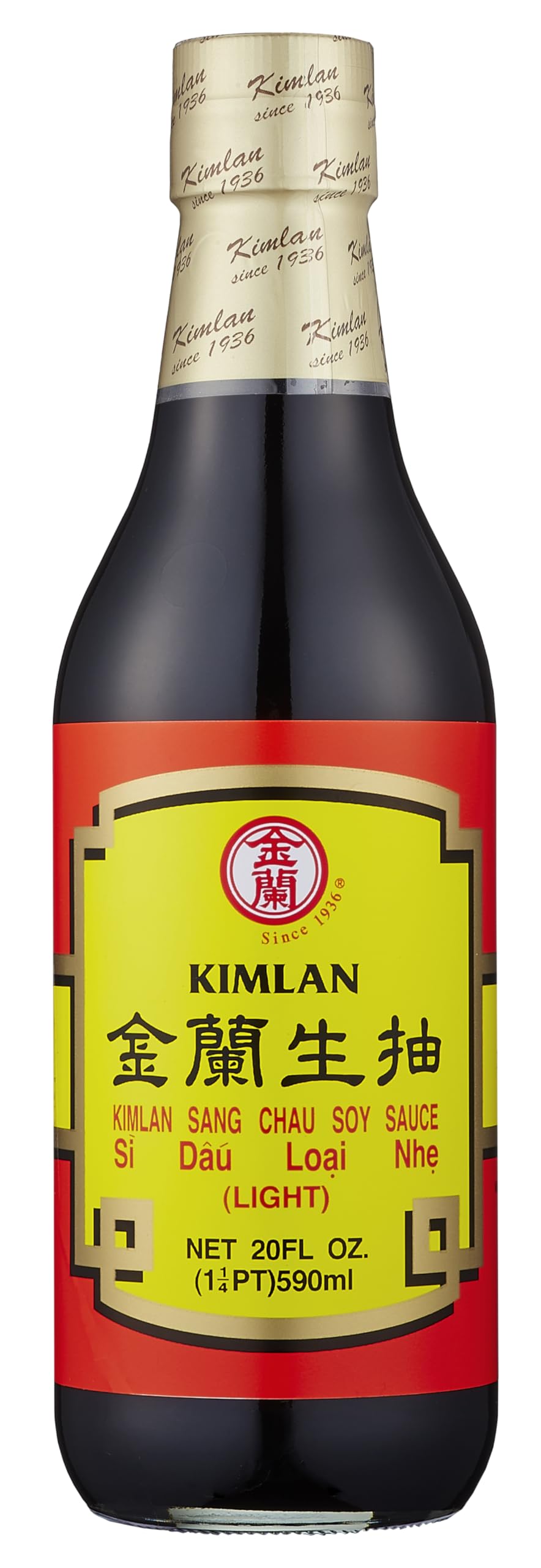 Kimlan Sang Chau (Light) Soy Sauce, 20 fl oz - Naturally Brewed, Rich Umami Flavor, Authentic Taiwanese Recipe, Perfect for Cooking, Marinades
