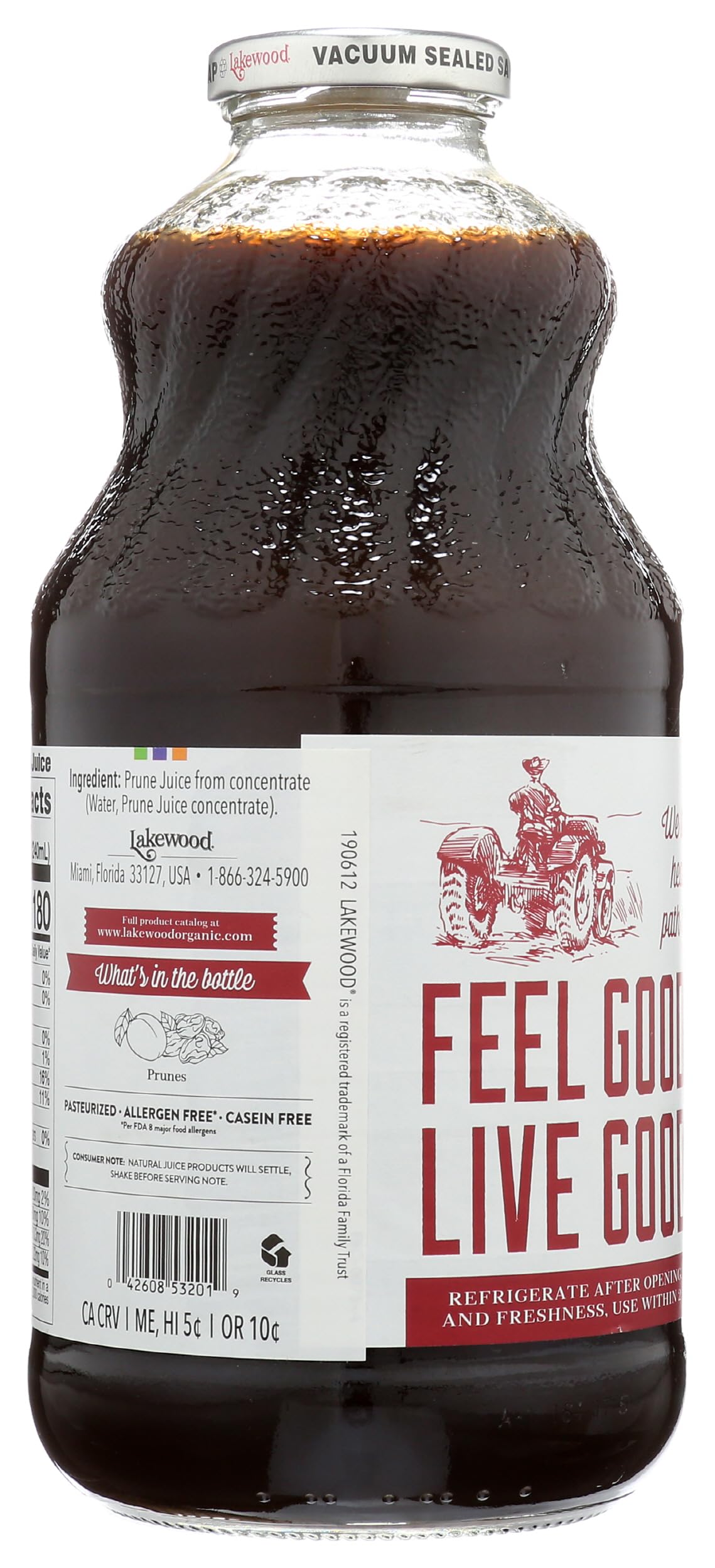 LAKEWOOD Pure Prune Juice, 32 FZ