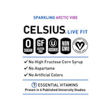 CELSIUS ARCTIC VIBE Sparkling Frozen Berry, Sugar Free Energy Drink, 12 Fl Oz (Pack of 12)