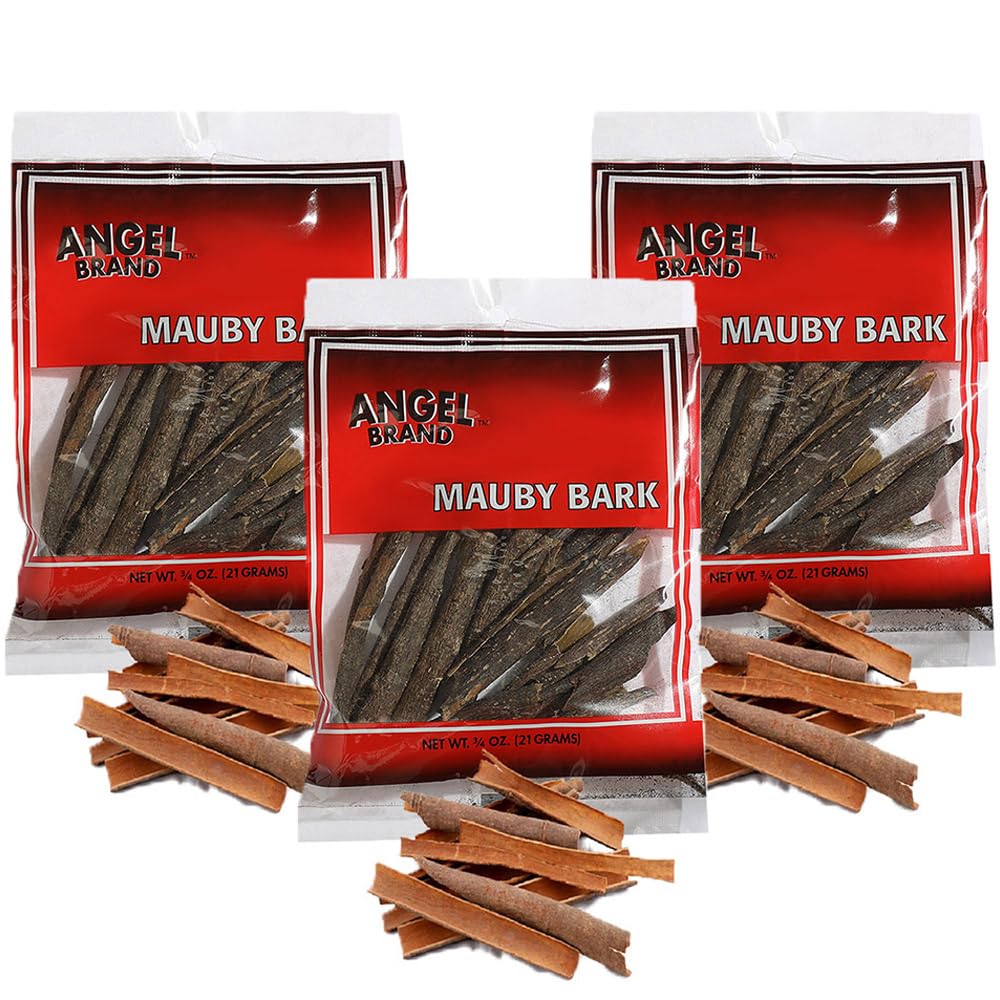 Angel Brand Mauby Bark - 0.75 oz Pouch Pack of 3 - Authentic Mauby Bark for Tea, Infusions, and Traditional Beverages.