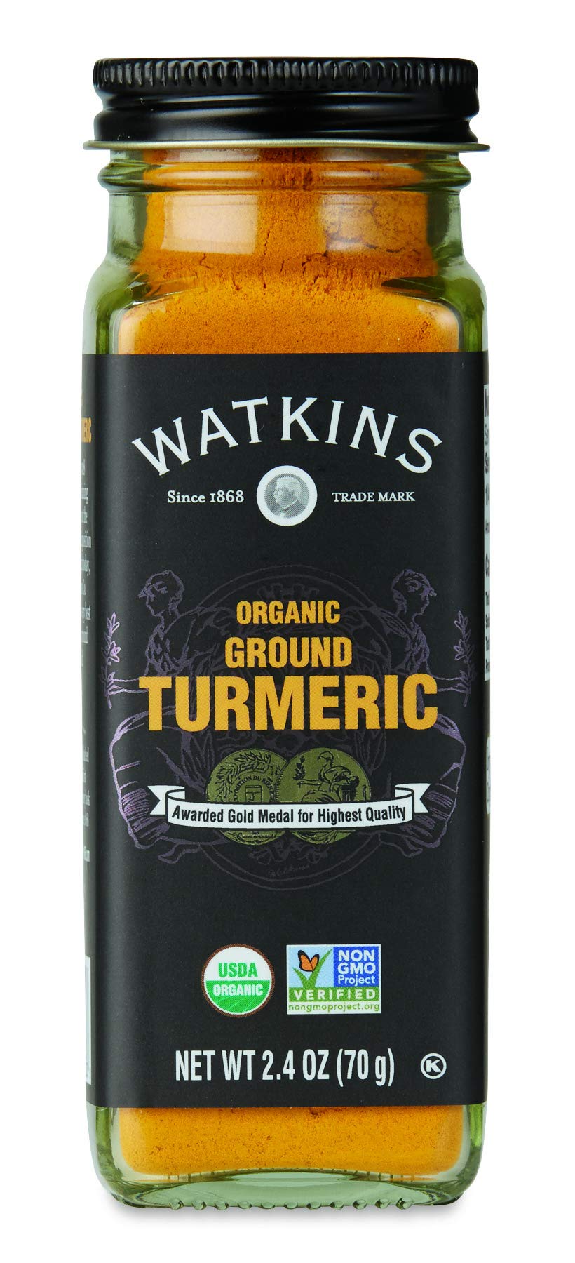 Watkins Gourmet Organic Spice Jar, Turmeric, 2.4 Oz