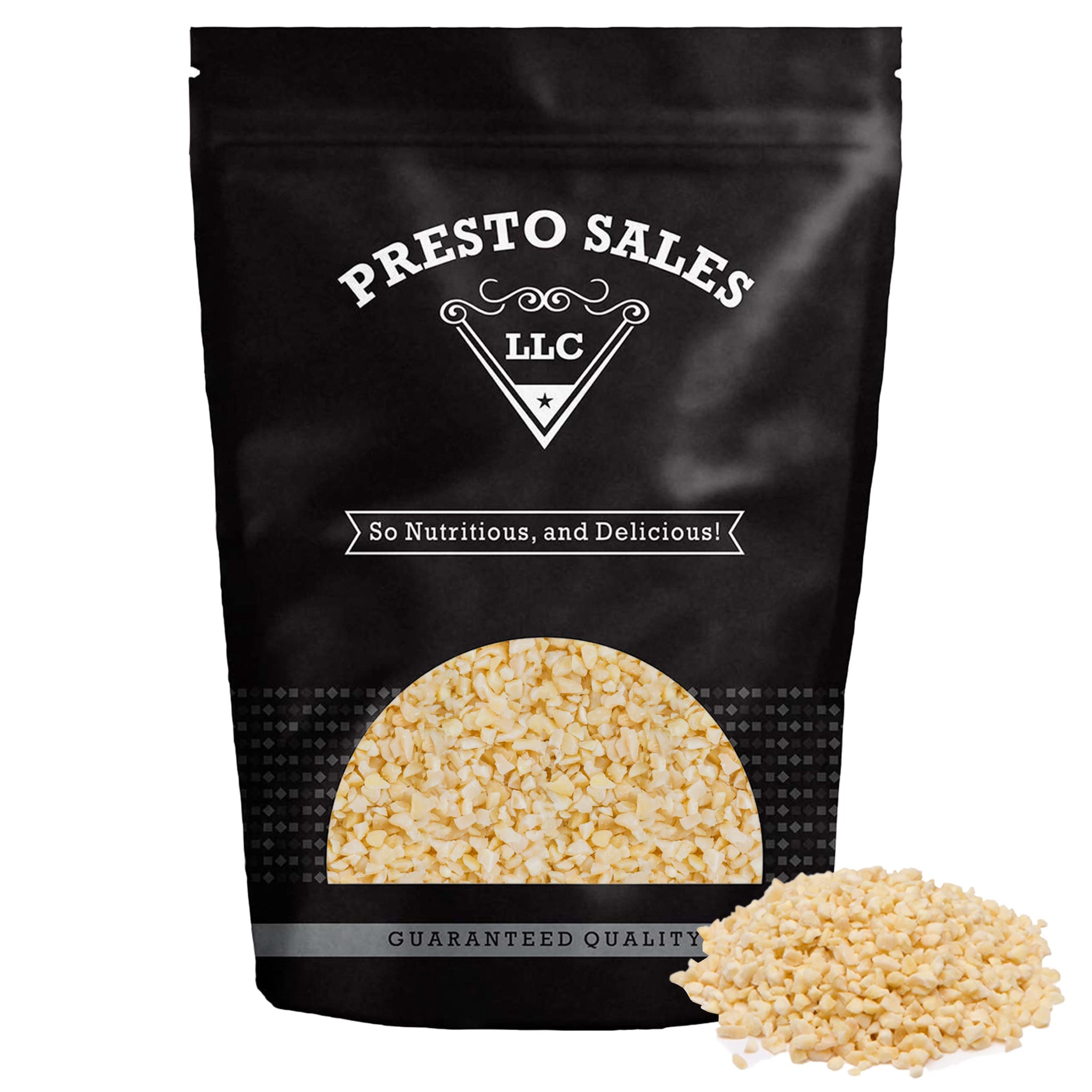 Presto Sales Chopped Almonds Raw, 16 oz | All Natural Blanched Almonds | High Protein, Keto, Non GMO | Packaged in Resealable 1 lb Pouch Bag