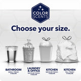 Color Scents Medium Trash Bags - 8 Gallon, 40 Bags (1 Pack of 40 Bags) Twist Tie - Cream Color Bag in Vanilla Flower Scent with Microban