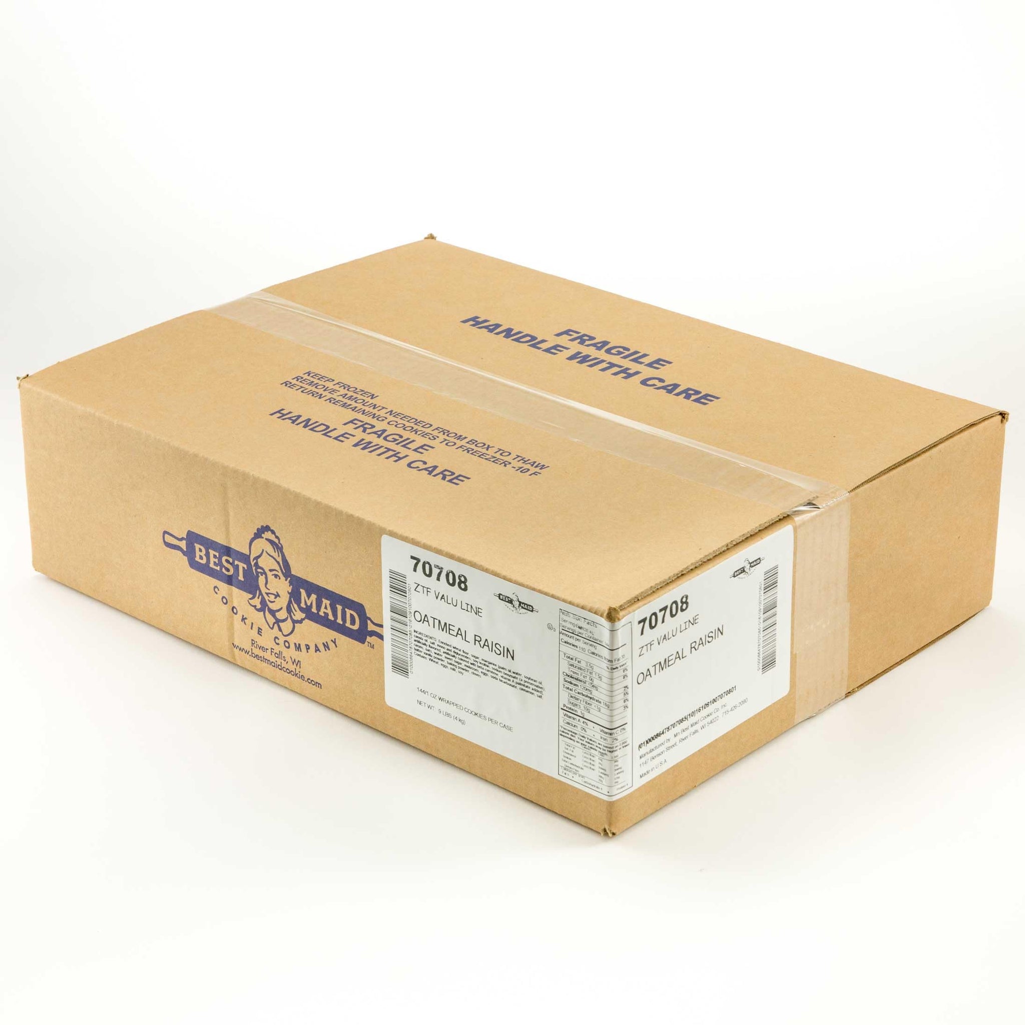 Best Maid Oatmeal Raisin Cookies Individually Wrapped 1 oz, Bulk Pack of 144 - Ideal for Foodservice, Healthcare, & On-the-Go Snacks