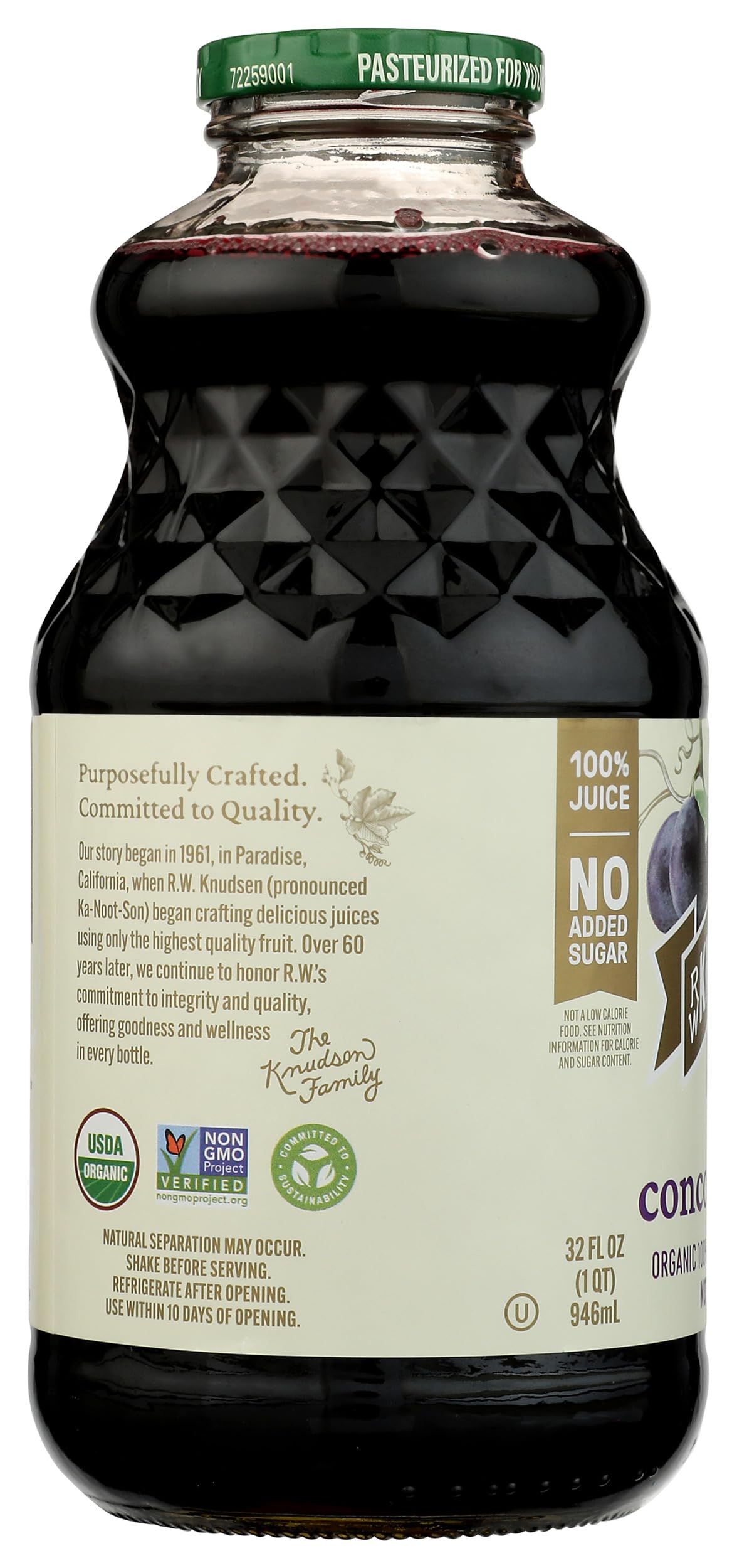 R.W. Knudsen Organic Just Concord Grape Juice, 32 fz
