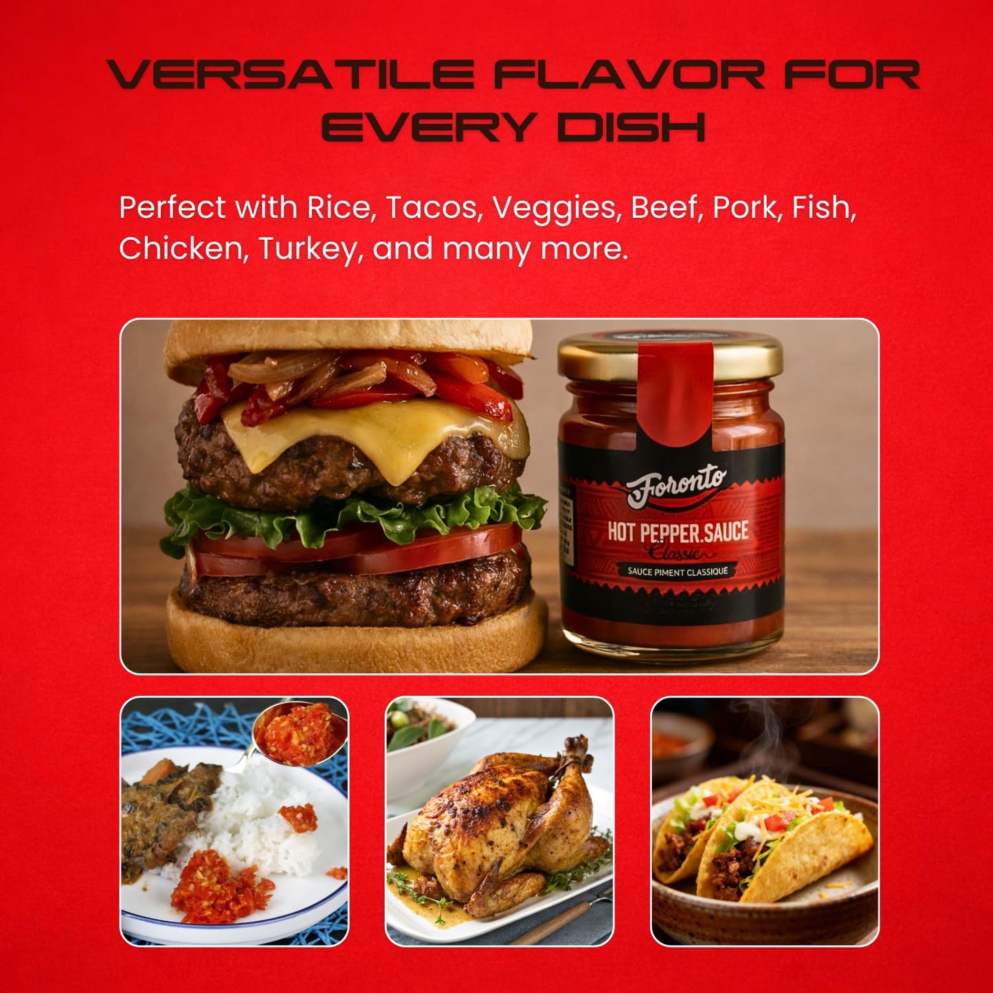 Authentic Taste Africa Pepper Sauces & Purees - Traditional West African Chili Sauce Made with a Variety of Peppers, Ginger & Garlic, Flavor-Packed