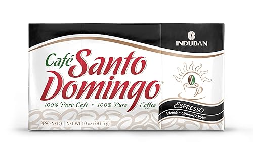 Cafe Santo Domingo 100% Pure Expresso Ground Coffee 10 oz (1 brick)