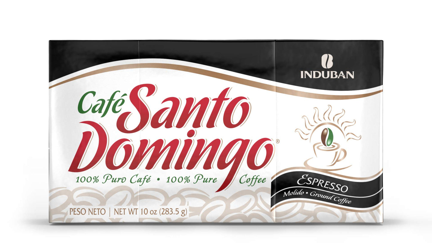 Cafe Santo Domingo 100% Pure Expresso Ground Coffee 10 oz (1 brick)