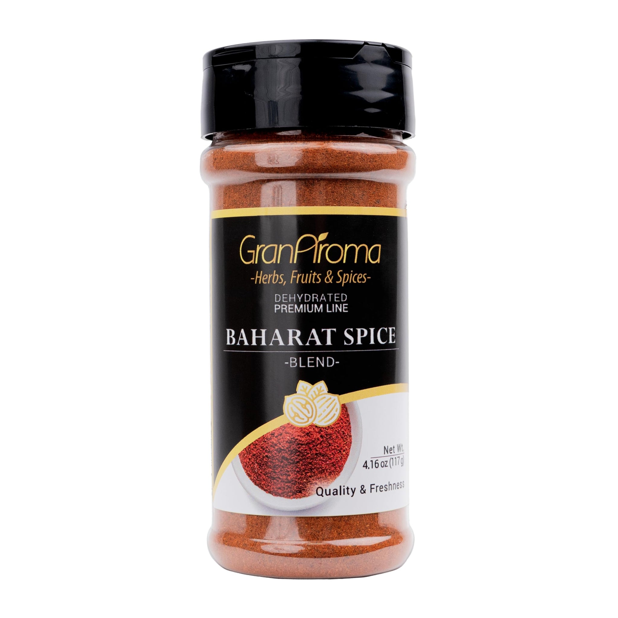 GranAroma Baharat Spice Blend, Warm & Aromatic Flavor Profile, Seasoning for Middle Eastern Dishes, Grilled Meats, and Roasted Vegetables (4.16 Ounce)
