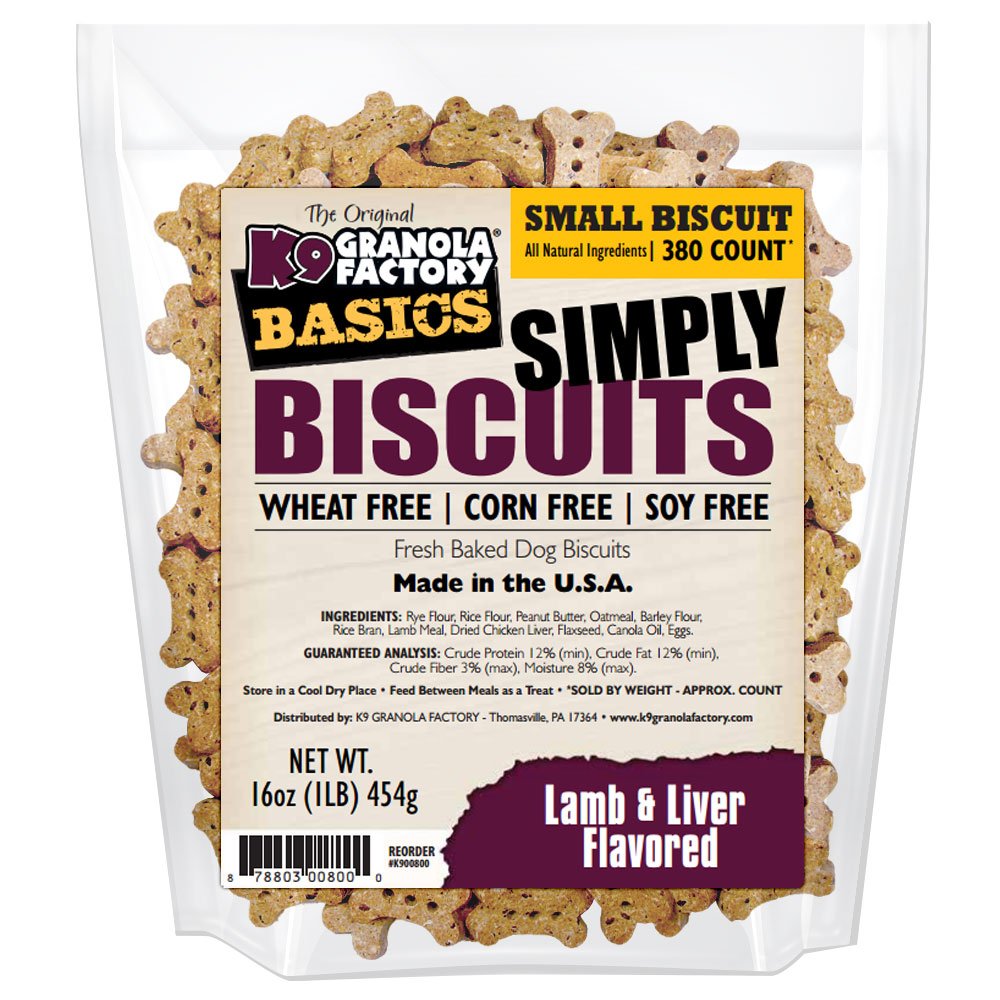 K9 Granola Basics Grain Free, Wheat Free, Corn Fee & Soy Free Small Buscuits (Lamb & Liver)