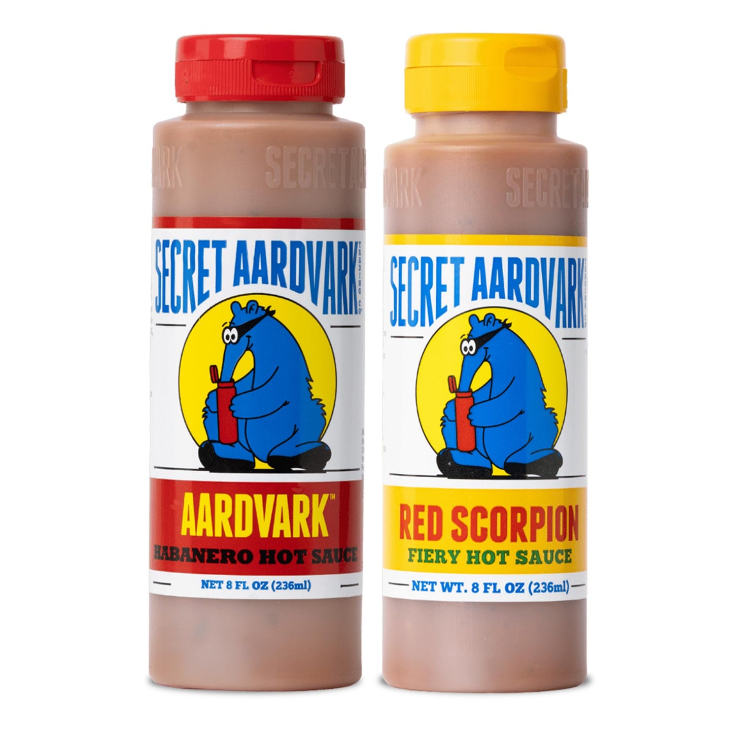 Secret Aardvark Habanero and Red Scorpion Hot Sauce, 2-Pack Bundle 8 fl oz