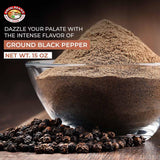 Angel Brand Black Pepper Ground 15 oz Bottle - Fine Ground Black Pepper Powder for Cooking, Seasoning, and Spices - Rich Flavor and Aroma - Perfect